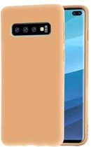 Frosted Soft TPU beschermhoes voor Galaxy S10 + (geel)