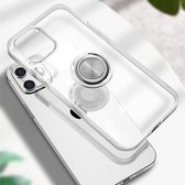 Voor Iphone 12 Mini Transparante Tpu Beschermhoes Met Metalen Ringhouder (transparant)