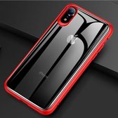 TOTUDESIGN Ultradunne TPU + pc + spiegelkoffer voor iPhone X / XS (rood)