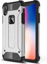TPU + PC Armor Combination Back Cover Case voor iPhone XR (zilver)