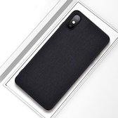 Schokbestendige stoffen textuur PC + TPU beschermhoes voor iPhone X / XS (zwart)