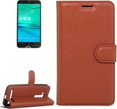 Voor ASUS Zenfone Go TV / ZB551KL Litchi Textuur Horizontale Flip Lederen Case met Houder & Kaartsleuven & Portemonnee (Bruin)