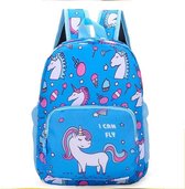 rugtas - Unicorn - rugzak voor meisje - eenhoorn - blauw - peuter - kleuter - 30 x 15 x 15 cm