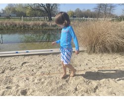Ducksday - zwemshort - zwembroek - boardshort - jongen - UPF50+ - Stripe - 6 jaar