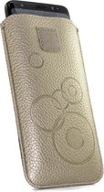 Goud insteekhoesje iPhone met riemlus - iPhone 5.5 tot 6.5 inch