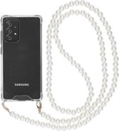 iMoshion Backcover met koord hoesje - Parels Samsung Galaxy A52(s) (5G/4G) hoesje - Transparant