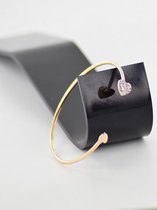 Armband dubbele hart goud kleur