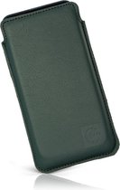 Insteekhoesje iPhone - Leren case - Groen - Size 2