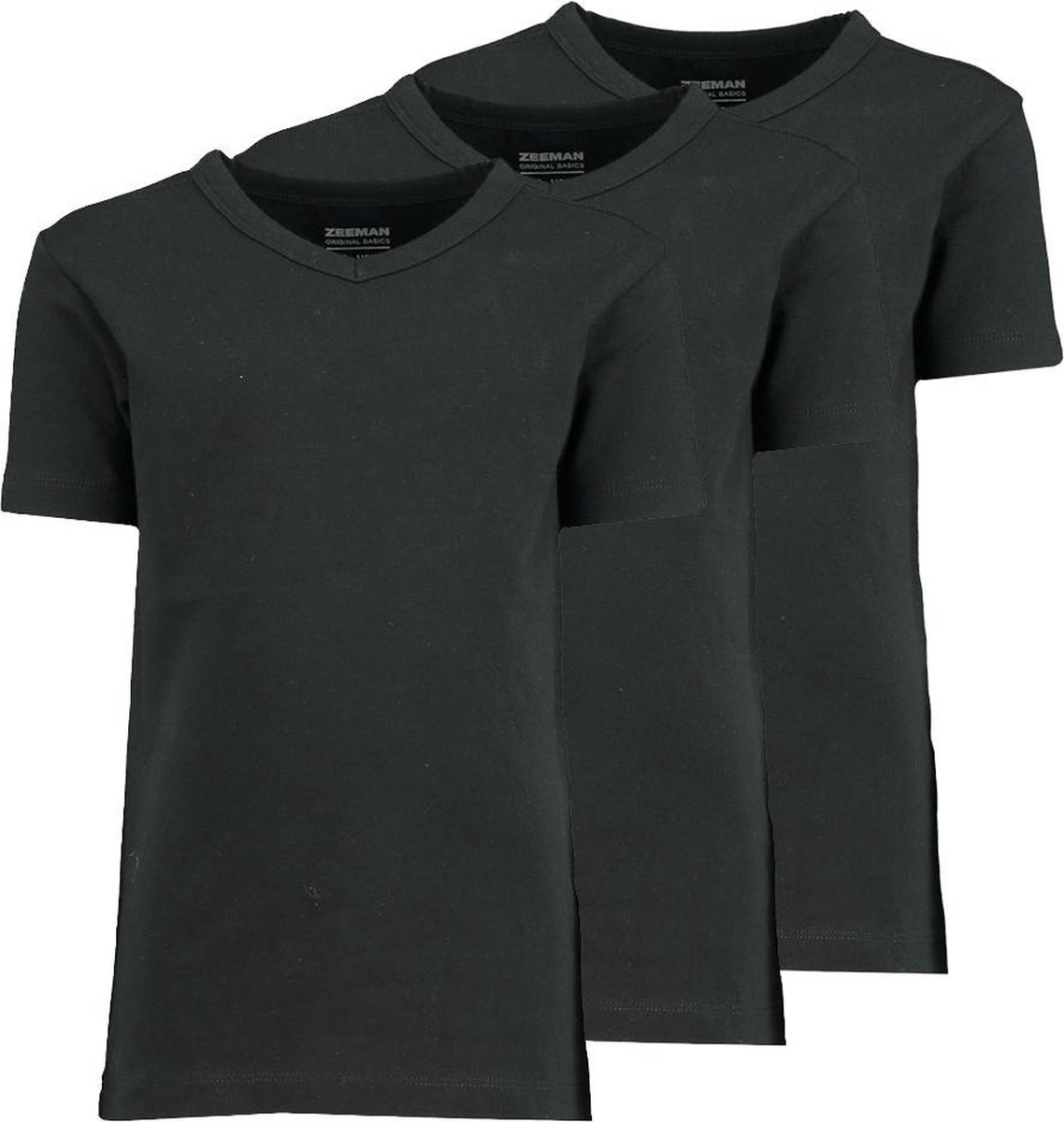 Zeeman kinder jongens T-shirt korte mouw - zwart - maat 92 - 3 stuks
