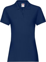 Fruit Of The Loom Vrouwen Dames-Fit Premium Poloshirt Met Korte Mouwen (Marine)