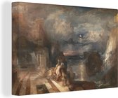 Canvas Schilderij The Parting of Hero and Leander - Joseph Mallard William Turner - 30x20 cm - Wanddecoratie