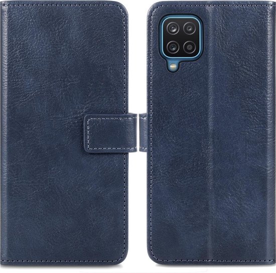 Foto: Imoshion hoesje geschikt voor samsung galaxy a12 hoesje met pasjeshouder imoshion luxe bookcase donkerblauw