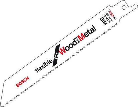 Bosch - Lame de scie sabre S 922 VF flexible pour bois et métal - 5 pièces  | bol