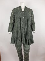 prachtig zomerse kanten jurk maat 42-44 xl/xxl met spaghetti band hemdjes groen