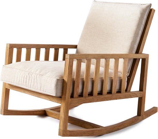 Riviera Maison Schommelstoel - Panama Rocking Chair - Bruin