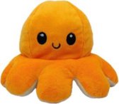 Octopus knuffel - Octopus knuffel mood - Octopus knuffel omkeerbaar - Reversible - Emotieknuffel - Oranje Wit - TikTok