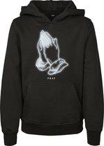 Kinder Hoodie - Kids Pray Glow Hoody zwart