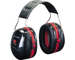 foto van Oorkappen 3M Peltor Optime III H540A - Met Hoofdband - Zwart / Rood