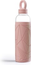 Libbey Waterfles - Glazen drinkfles - 550 ml - French Rose