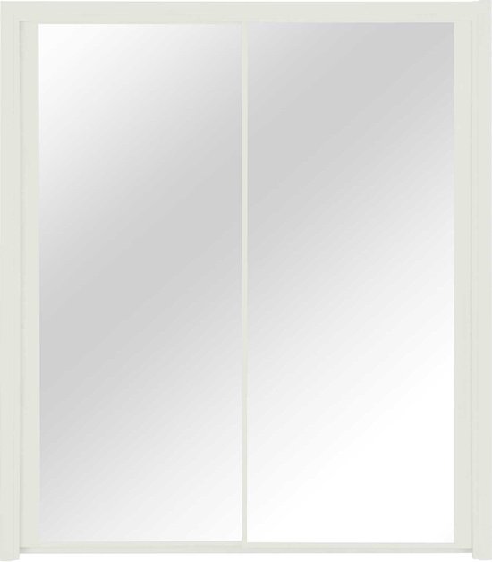 Armoire Cody 199cm avec 2 portes coulissantes & miroir - frêne blanchi - Gautier - Gami - Armoires de chambre à coucher - Beige - MDF - Armoires de chambre à coucher