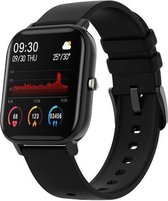 Valante Smartwatch S2 - Hartslagmeter - Stappenteller - Zwart siliconen