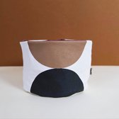 Baski - Plantenmand Binnen - Bio Katoen - Round Hazelnut Brown - 14 x 12 cm