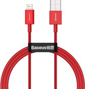 Baseus Superior Series USB naar Apple Lightning 2.4A Rood 2 Meter