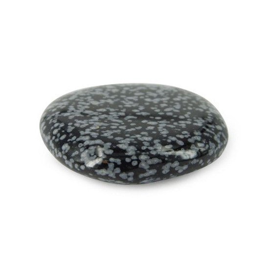 Zaksteen Obsidiaan sneeuwvlok - 4-6 cm - wit / zwart - 4-6 cm