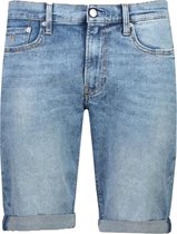 Calvin Klein Korte Broek Blauw Getailleerd - Maat W34 - Heren - Lente/Zomer Collectie - Katoen;Polyester;elastaan