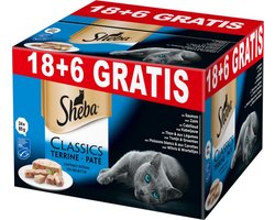 Kattenvoer Sheba Alu Classics Fish 18+6 Promo Pack