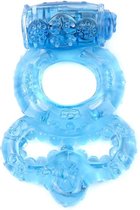 Power Escorts - Vibrerende Cockring - 7 Cm - Blauw - Inclusief batterijen