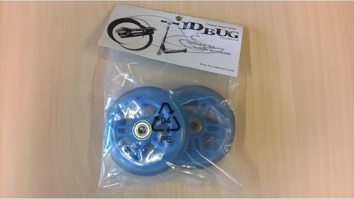 JD Bug Stunt Step Wielen Set 100mm / 25mm - Blauw - Voor JD