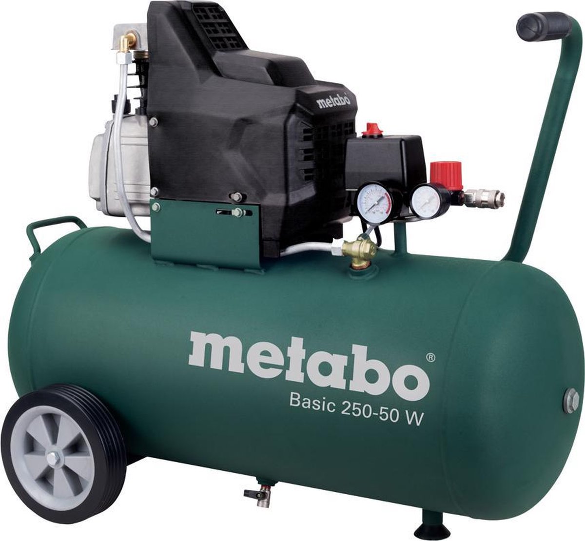 Metabo Basic 250-50 Compressor - 1500W - 8 bar - 50L - 95 l/min | bol.com
