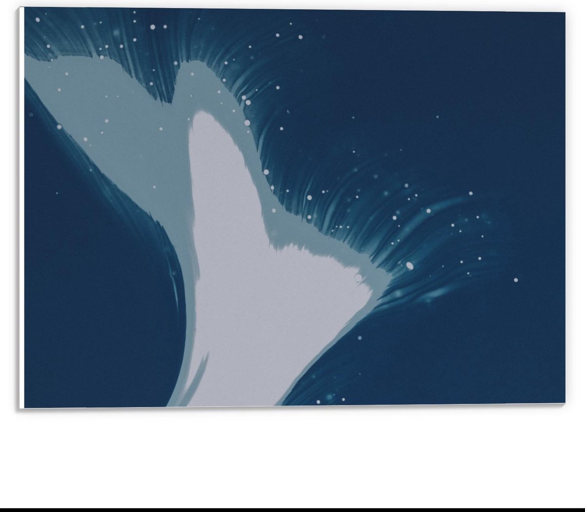 Forex - Verf met Blauw Tinten - 40x30cm Foto op Forex