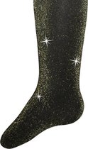 Ewers - Glitterpanty voor kinderen - lurex - zwart met gouden glitters - 40 DEN - 134/146