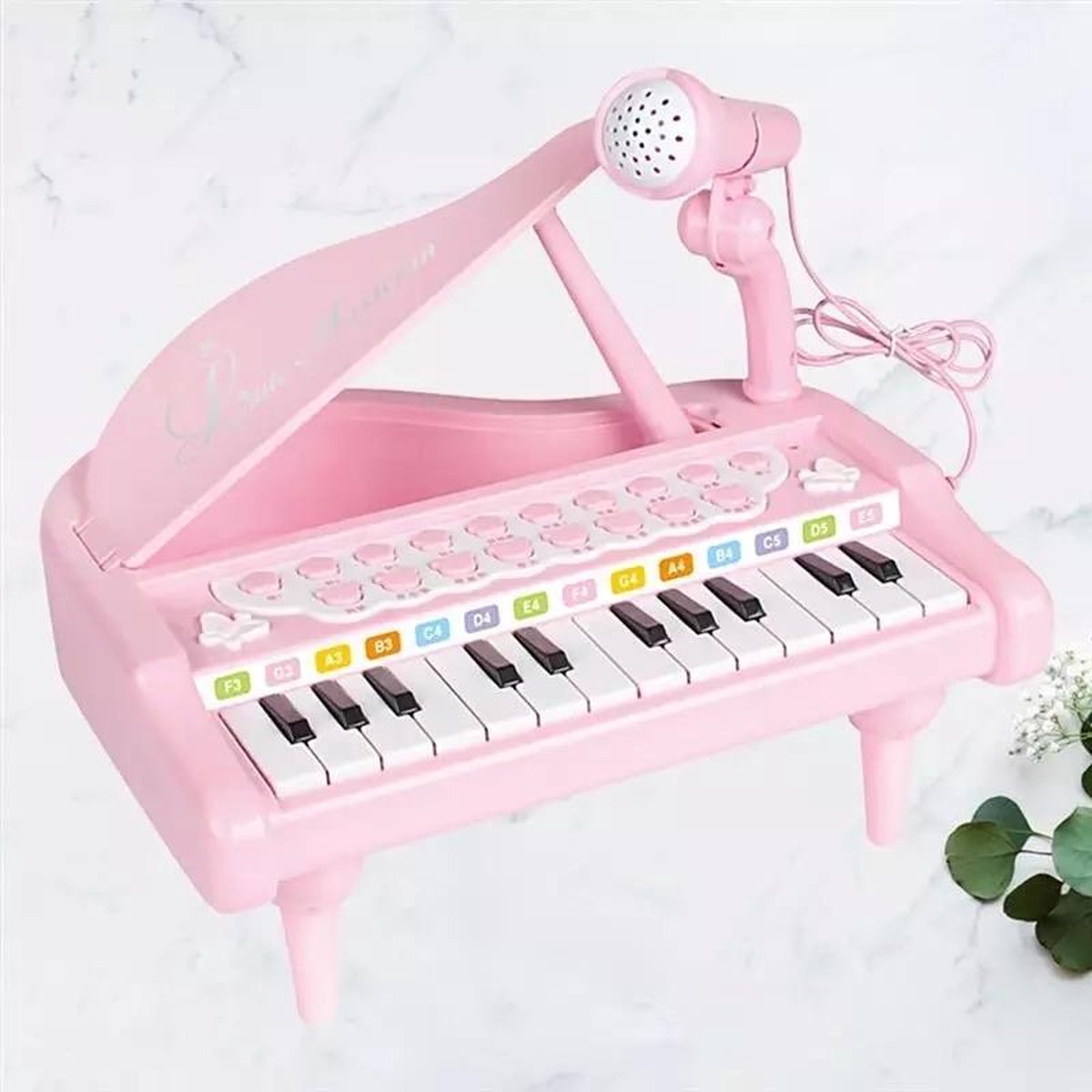 Piano pour enfants rose - Avec microphone - Clavier multifonctionnel -  Filles - Jouets... | bol