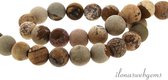 Perles en Natuursteen - Tapis de perles de jaspe du désert environ 12mm - Brin environ 39cm 100% naturel