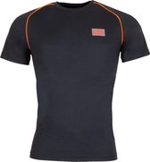EA7 T-shirt - Mannen - donkerblauw/oranje