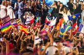 Grote zwaaivlaggen Songfestival - 30x45cm | Complete set