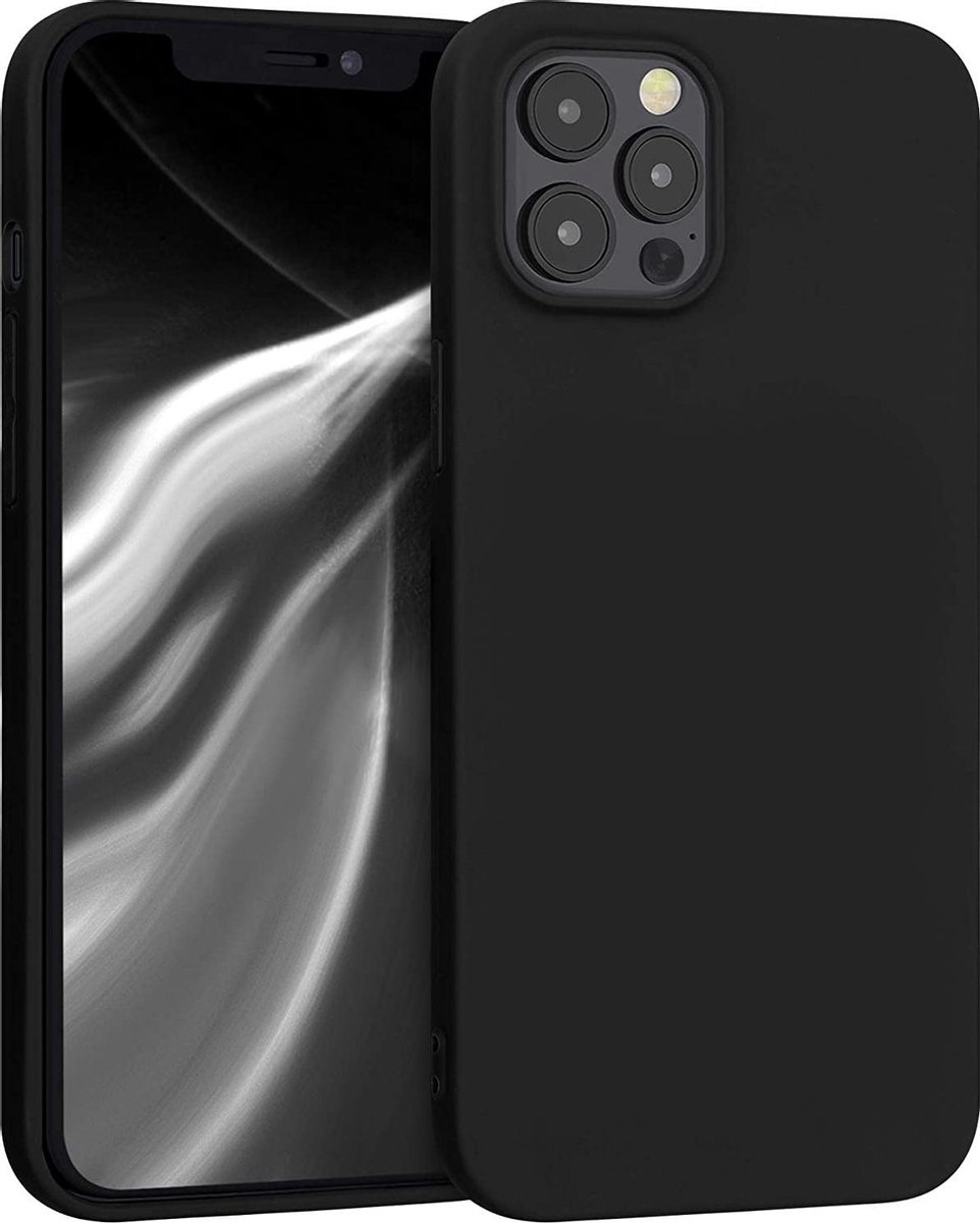 Geschikt voor Apple iPhone 12 Pro Backcover | Zwart | Soft TPU