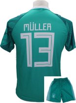 Thomas Müller - Duitsland Thuis Tenue - Voetbalshirt + Broek Set - Peuter / Kinder maten en Volwassen maten – Replica Voetbaltenue - Maat: 128