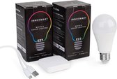 Innosmart - Starterspakket - 2x E27 en Hub - Starterpack - Starterkit - White and Full Color - Zigbee - Slimme verlichting - starterspakket - Smart home -
