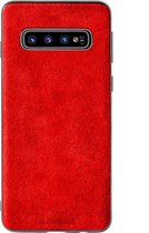 Samsung Galaxy S10 Plus Alcantara case 2020 - Rood