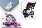 Akyol - Eenhoorn patch set (3) - Stof & Strijk applicatie - Strijk embleem - Unicorn strijk embleem