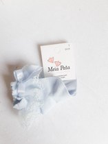 Meia Pata sokjes met tulle en strikje, baby blauw