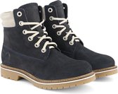 Travelin' Ljosland Nubuck Dames - Halfhoge leren veterschoen - Sneaker - Blauw Leer - Maat 37