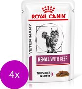 Royal Canin Veterinary Diet Renal Beef Wet - Kattenvoer - 4 x 12x85 g