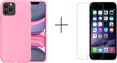 iPhone 11 Pro Max hoesje roze - iPhone 11 Pro Max siliconen case - hoesje Apple iPhone 11 Pro Max roze – iPhone 11 Pro Max hoesjes cover hoes - telefoonhoes iPhone 11 Pro Max - 1x