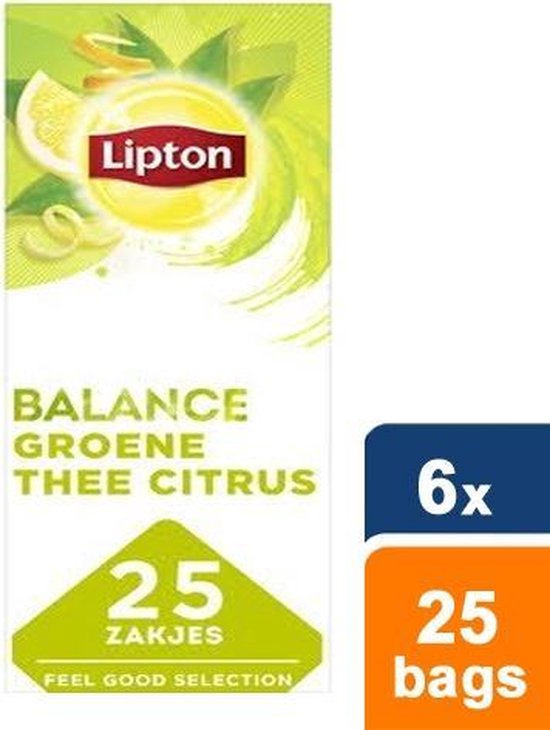 Lipton Feel Good Selection Groene Thee - 6 x 25 zakjes - Voordeelverpakking