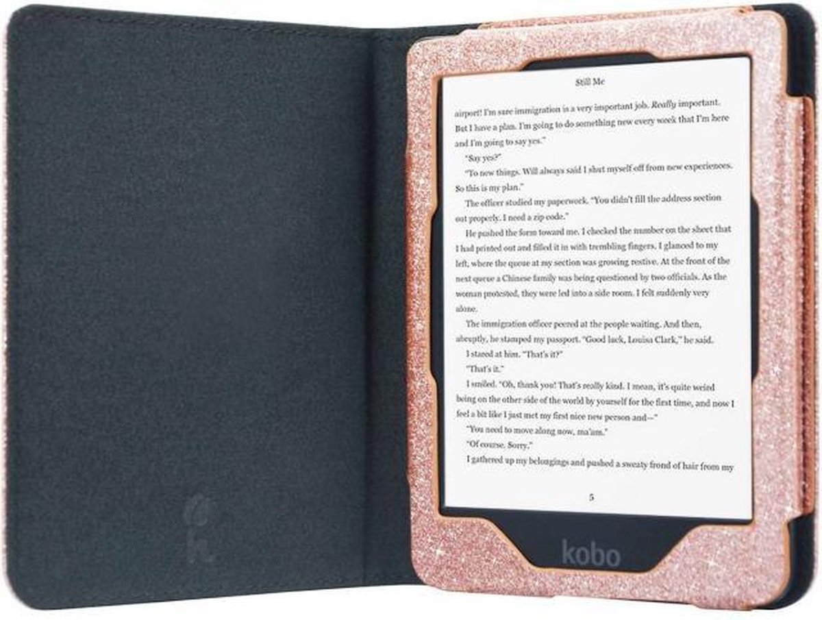 Hoesjes Boetiek - Premium Sleepcover voor Kobo Clara HD - Roze Sparkle